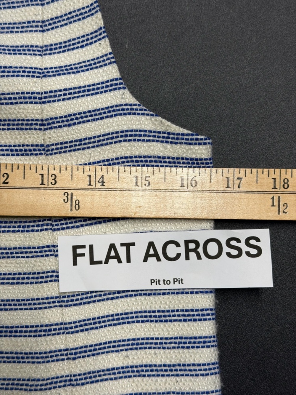BCBGeneration Navy & White Striped Sleeveless Blazer Vest - Picture 9 of 9